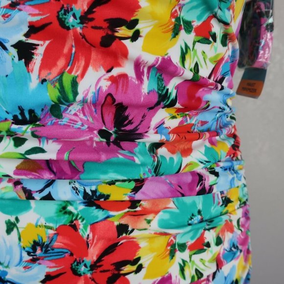 Swim Solutions  22W One Piece Off The Shoulder Or With Straps Tummy Control - Picture 6 of 8